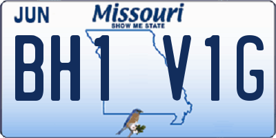 MO license plate BH1V1G