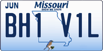 MO license plate BH1V1L