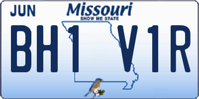 MO license plate BH1V1R