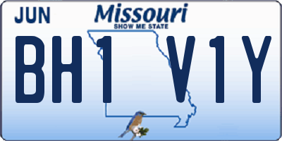 MO license plate BH1V1Y
