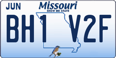 MO license plate BH1V2F