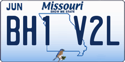 MO license plate BH1V2L