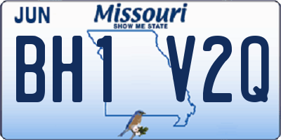 MO license plate BH1V2Q