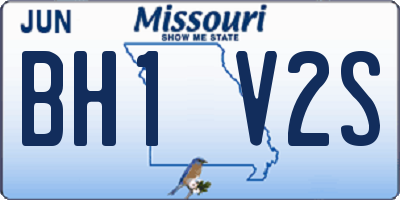 MO license plate BH1V2S
