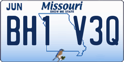 MO license plate BH1V3Q