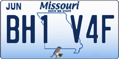 MO license plate BH1V4F