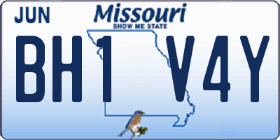 MO license plate BH1V4Y