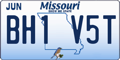 MO license plate BH1V5T