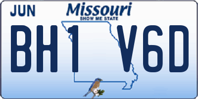 MO license plate BH1V6D