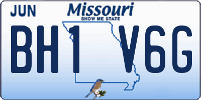 MO license plate BH1V6G