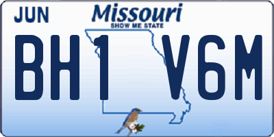 MO license plate BH1V6M