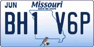 MO license plate BH1V6P