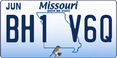 MO license plate BH1V6Q