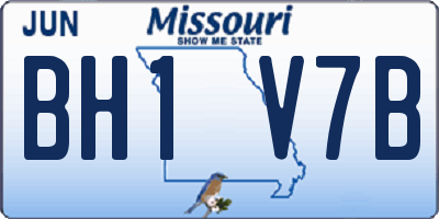 MO license plate BH1V7B