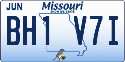 MO license plate BH1V7I