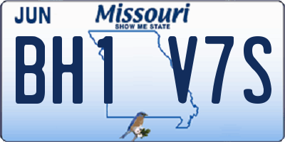 MO license plate BH1V7S