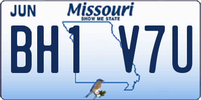 MO license plate BH1V7U