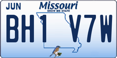 MO license plate BH1V7W