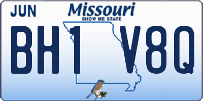 MO license plate BH1V8Q