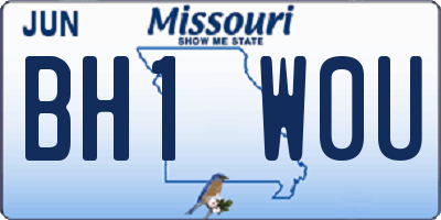 MO license plate BH1W0U