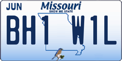 MO license plate BH1W1L