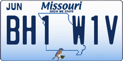 MO license plate BH1W1V