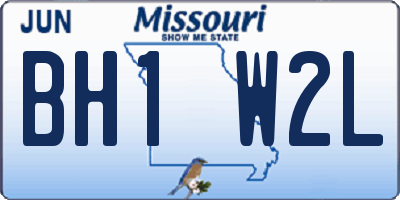 MO license plate BH1W2L