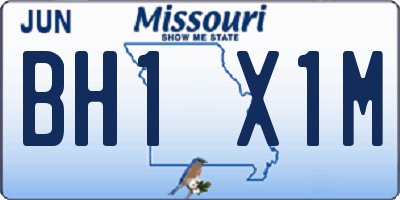 MO license plate BH1X1M