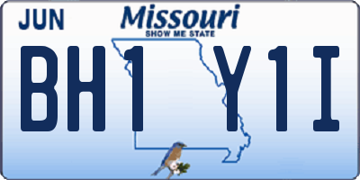 MO license plate BH1Y1I