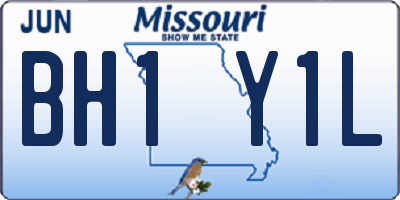 MO license plate BH1Y1L