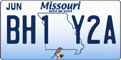 MO license plate BH1Y2A
