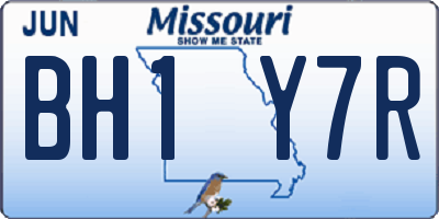 MO license plate BH1Y7R