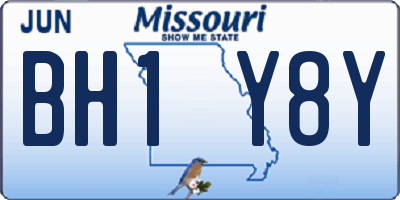 MO license plate BH1Y8Y