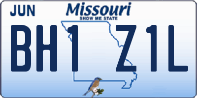 MO license plate BH1Z1L