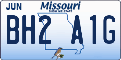 MO license plate BH2A1G