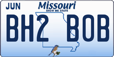MO license plate BH2B0B