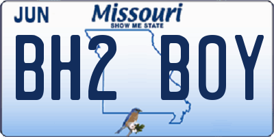 MO license plate BH2B0Y