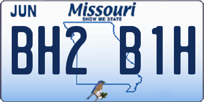 MO license plate BH2B1H