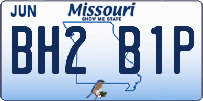 MO license plate BH2B1P