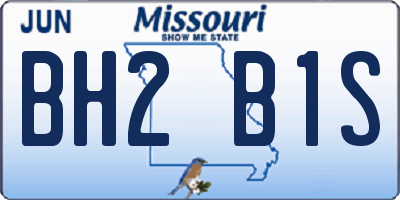 MO license plate BH2B1S