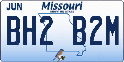 MO license plate BH2B2M