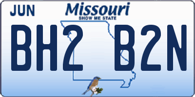 MO license plate BH2B2N
