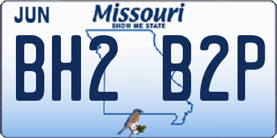 MO license plate BH2B2P