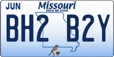 MO license plate BH2B2Y