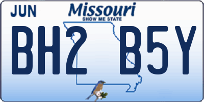 MO license plate BH2B5Y