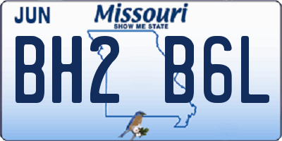 MO license plate BH2B6L