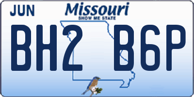MO license plate BH2B6P