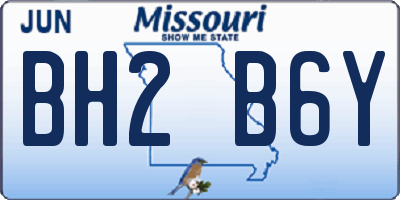 MO license plate BH2B6Y