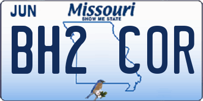 MO license plate BH2C0R