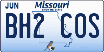 MO license plate BH2C0S